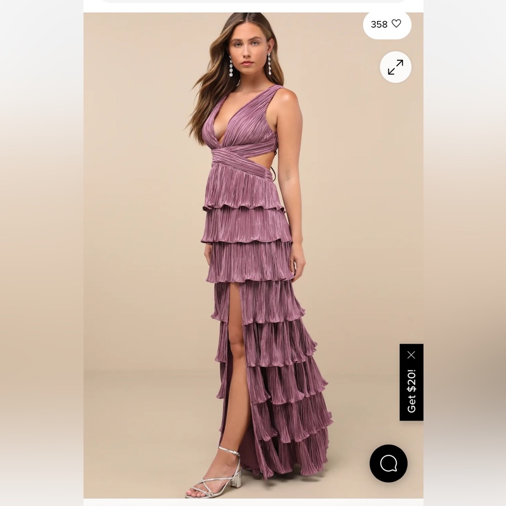 Elegant Purple Tiered Maxi Dress